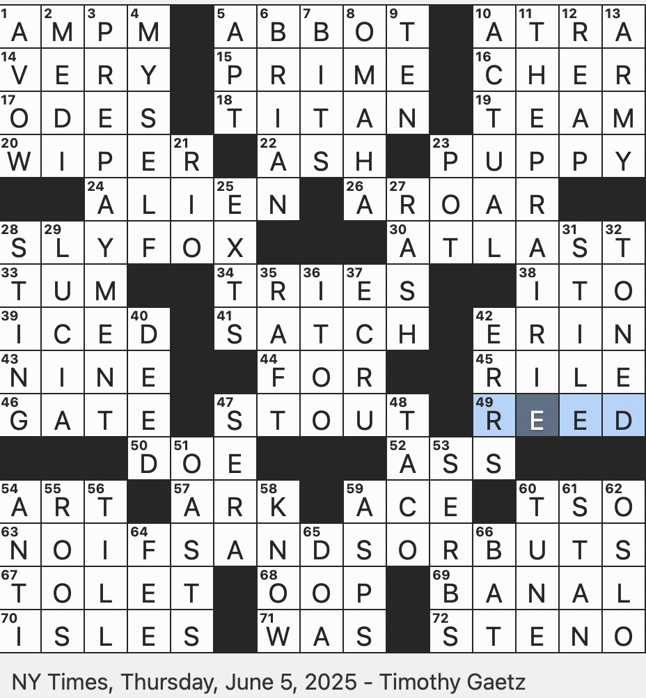 Rex Parker Does The NYT Crossword Puzzle Shoot Into The Pocket In Snooker THU 6 5 25 Midwest City Whose Name Consists Of Two Interjections 1970s Tennis Champ Smith Huge Rex Parker Does The NYT Crossword Puzzle Shoot Into The Pocket In Snooker THU 6 5 25 Midwest City Whose Name Consists Of Two Interjections 1970s Tennis Champ Smith Huge