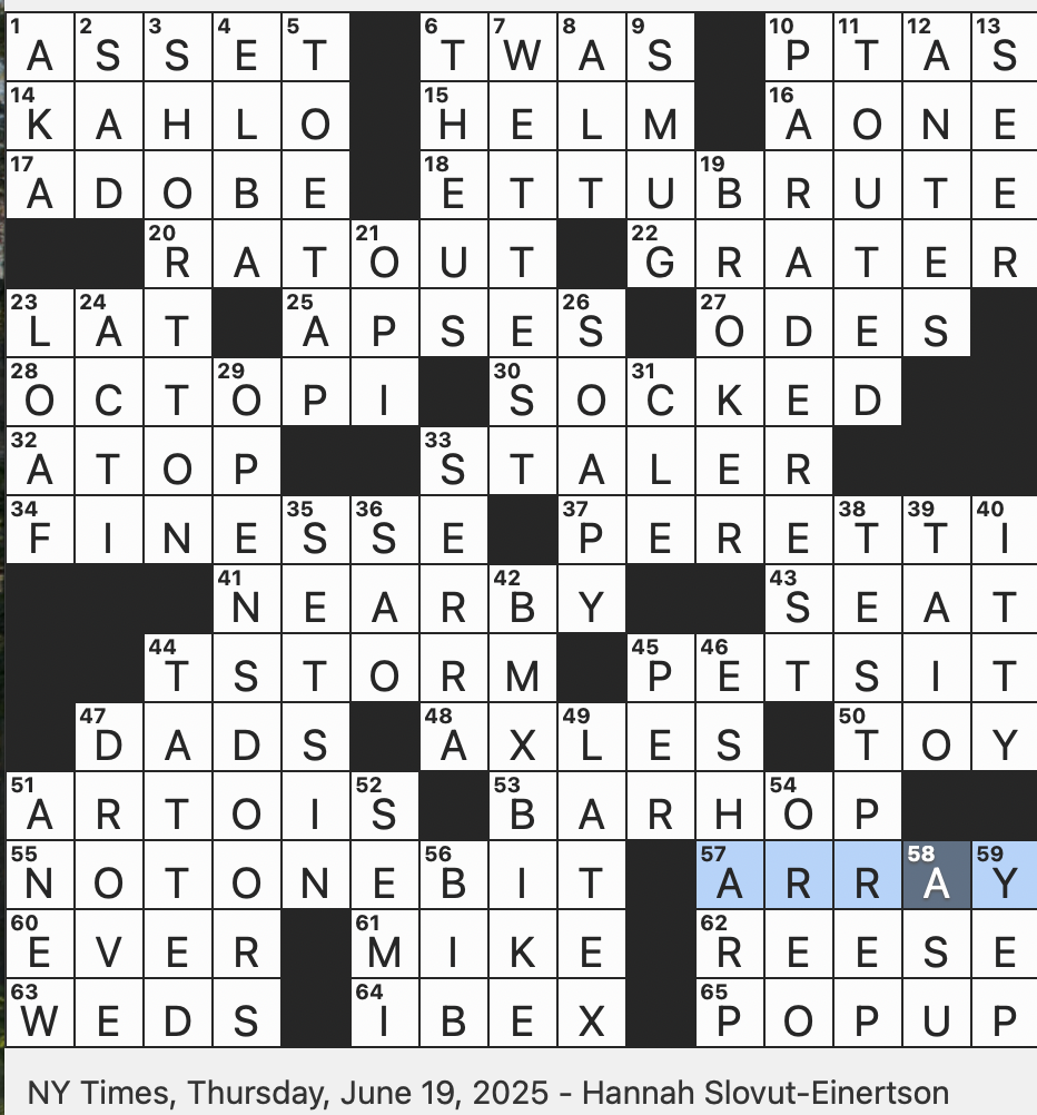 location crossword clue