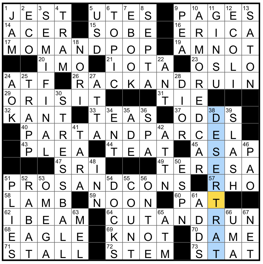 Rex Parker Does The NYT Crossword Puzzle Simply Sharp Brand THU 1 4 24 Tech Giant In New Taipei City Something Broken After Regulation Say Longtime Watch Brand For James