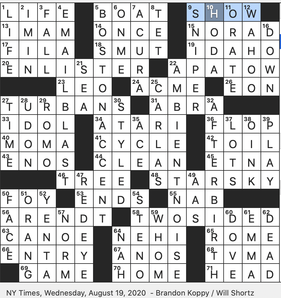 Rex Parker Does The NYT Crossword Puzzle Title Detective Of 1970s TV WED 8 19 20 1815 Novel Of Romantic Misunderstandings Destroyer Of Town Of Nicolosi In 1669 Sun Valley