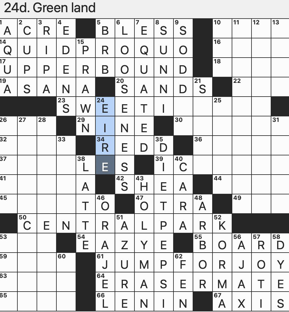 Rex Parker Does The NYT Crossword Puzzle Yogurt braised Indian Entree SAT 11 22 25 Telekinetic Intimidation Tactic Used In The Star Wars Universe Ruthless Records Co founder Chris Formerly Of S N L 