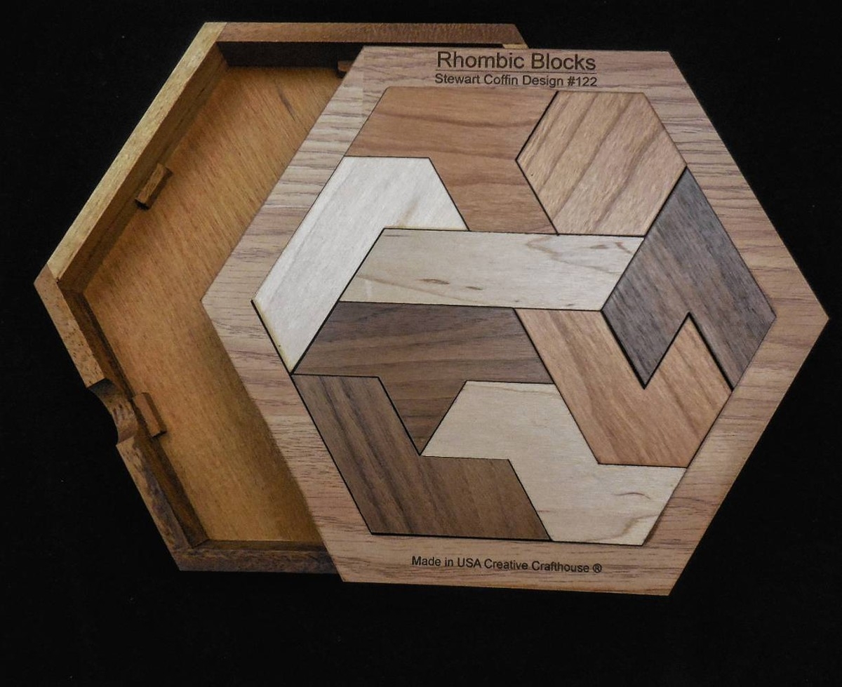 Rhombic Blocks Stewart Coffin Design 122 Brain Teaser Puzzle EBay