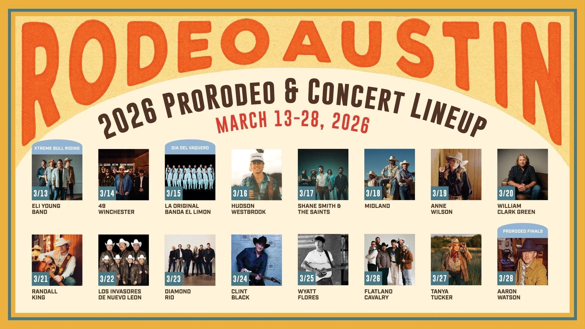 Rodeo Austin Unveils Star studded Music Lineup For 2026 Event