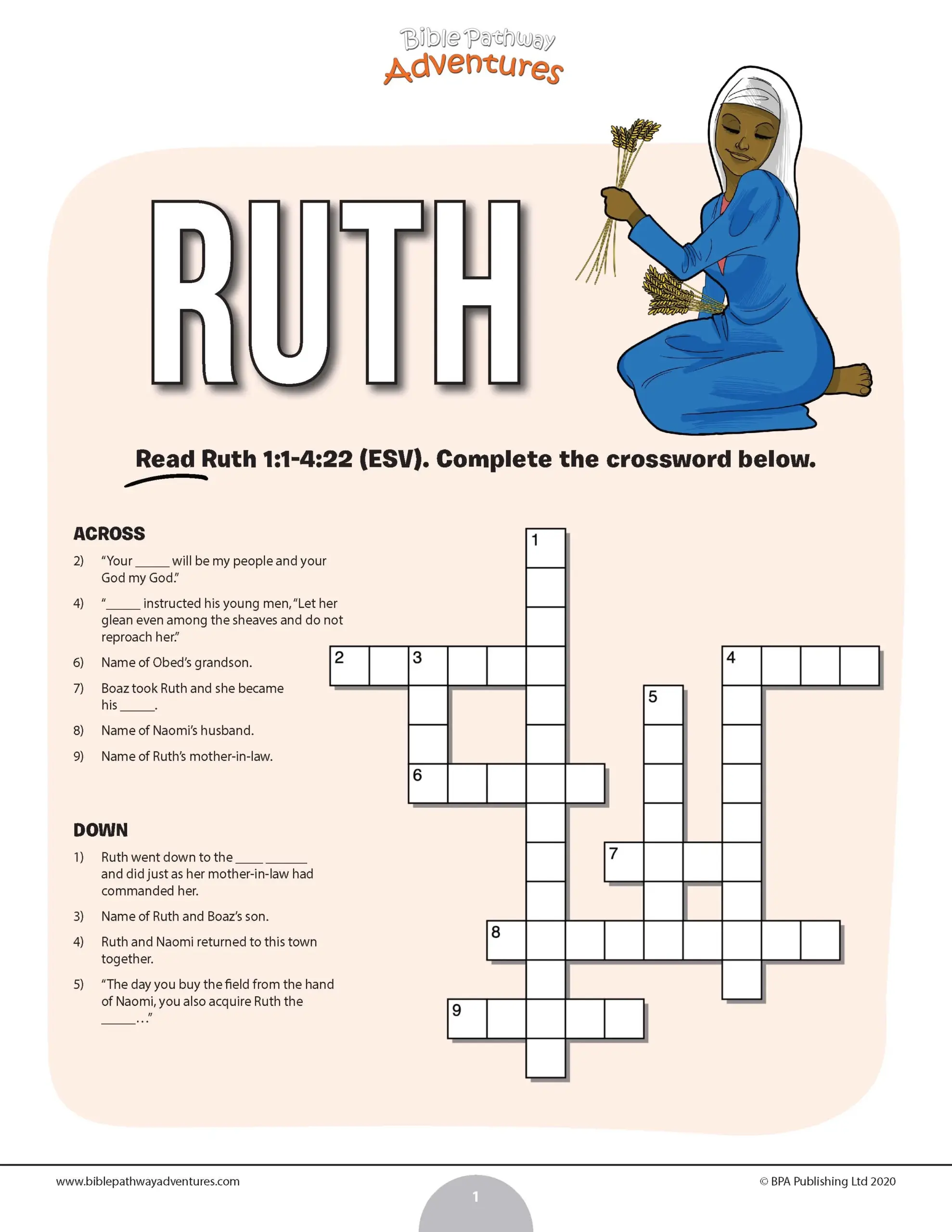 bible crossword puzzles prinbtable