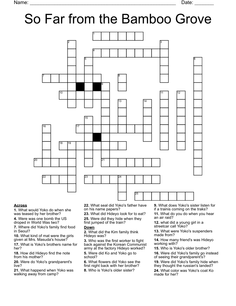 Ry nosuke Akutagawa Crossword WordMint Ry nosuke Akutagawa Crossword WordMint