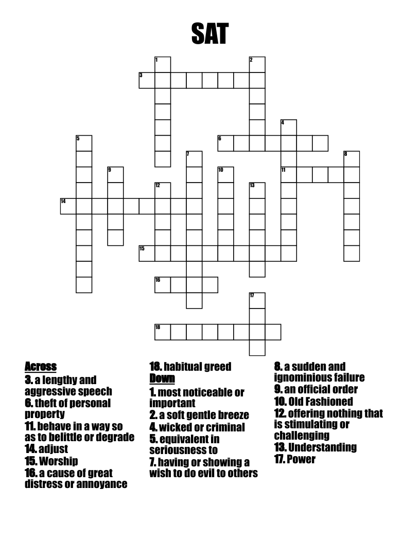 belittle crossword clue