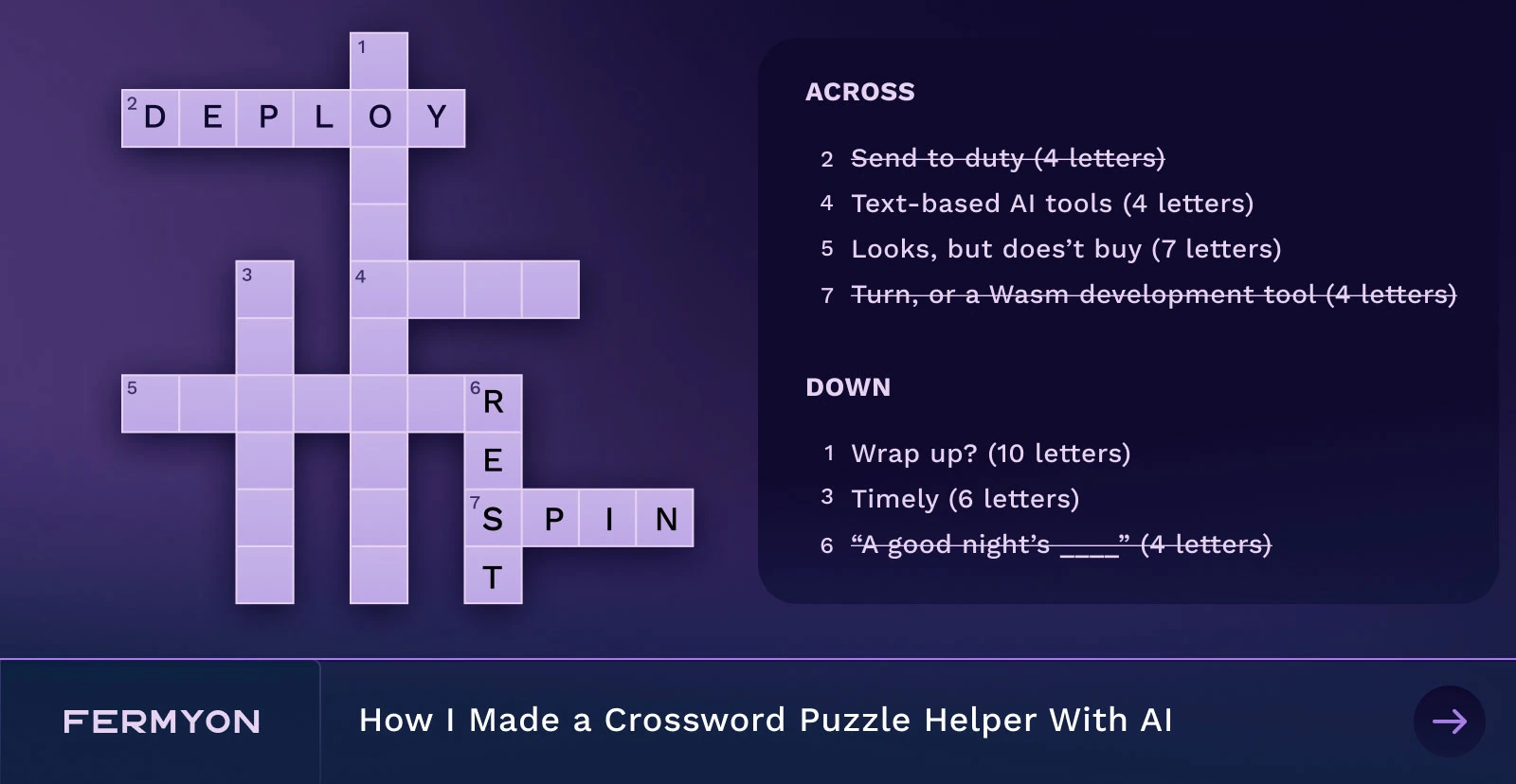 Savvy Silicon How I Made A Crossword Puzzle Helper With AI