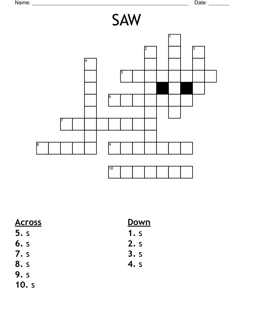 SAW Crossword WordMint