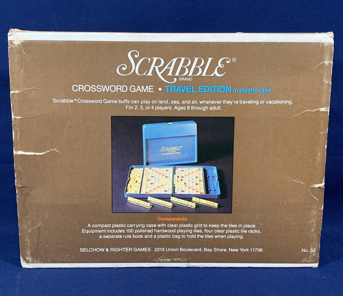 SCRABBLE TRAVEL EDITION Plastic CARRY CASE No 52 Mini Wood Tiles CROSSWORD GAME EBay