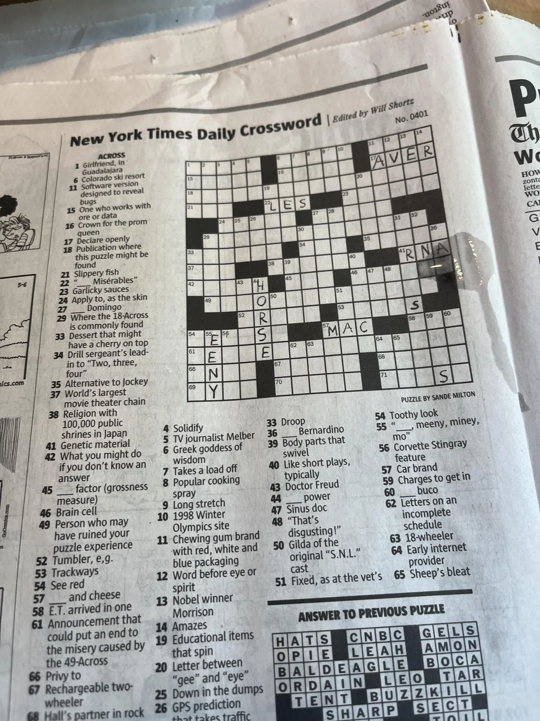 Seattle Times Crossword R Seattle