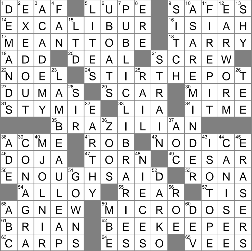 Security Concerns Crossword Clue Archives LAXCrossword
