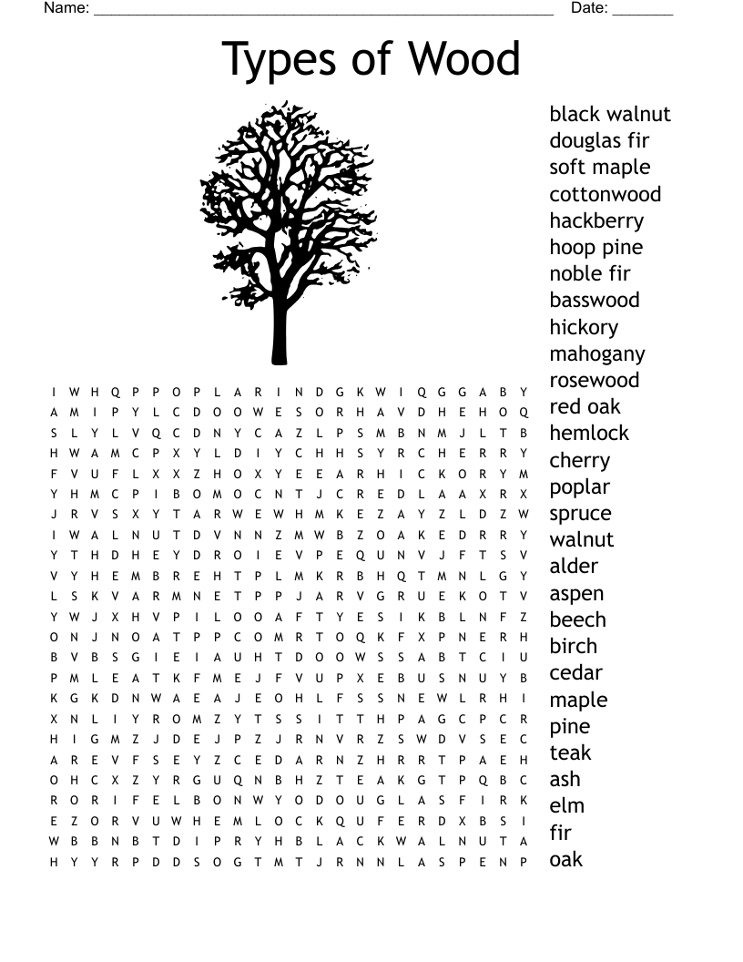 Selecting Wood Lumber Crossword WordMint