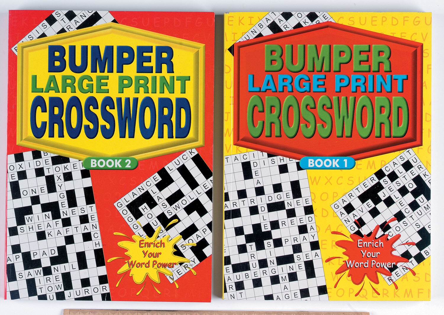 Set Of Two X A4 LARGE PRINT Adult Crossword Books Bumper 105 Puzzles Per Book EBay