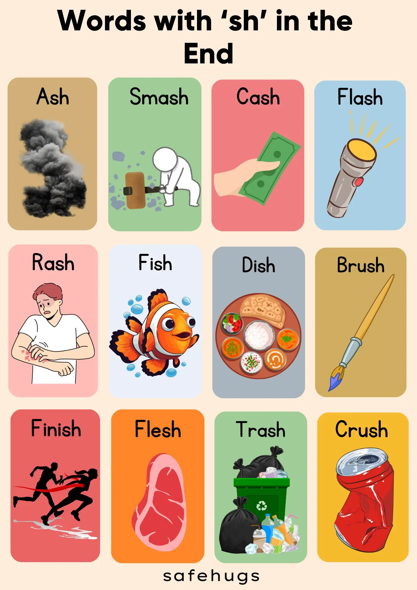 Sh Words For Kids With Pictures Worksheets Sh Words For Kids With Pictures Worksheets