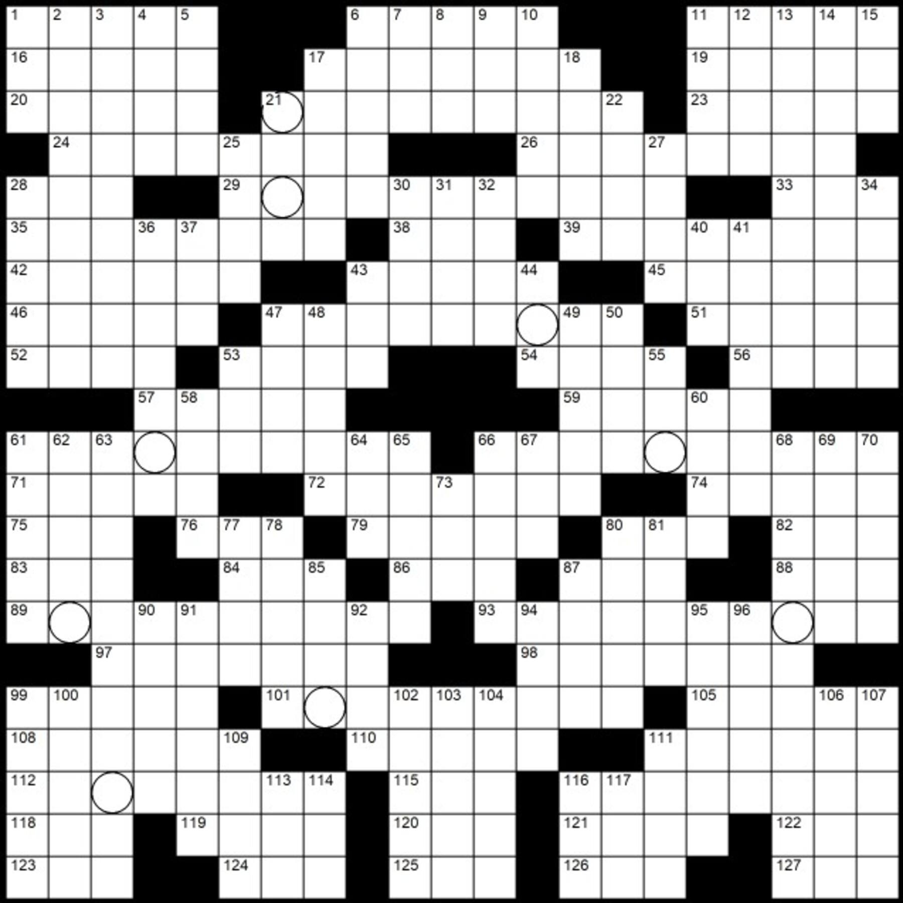 Solution To Evan Birnholz s Nov 17 Crossword Eccentricities The Washington Post