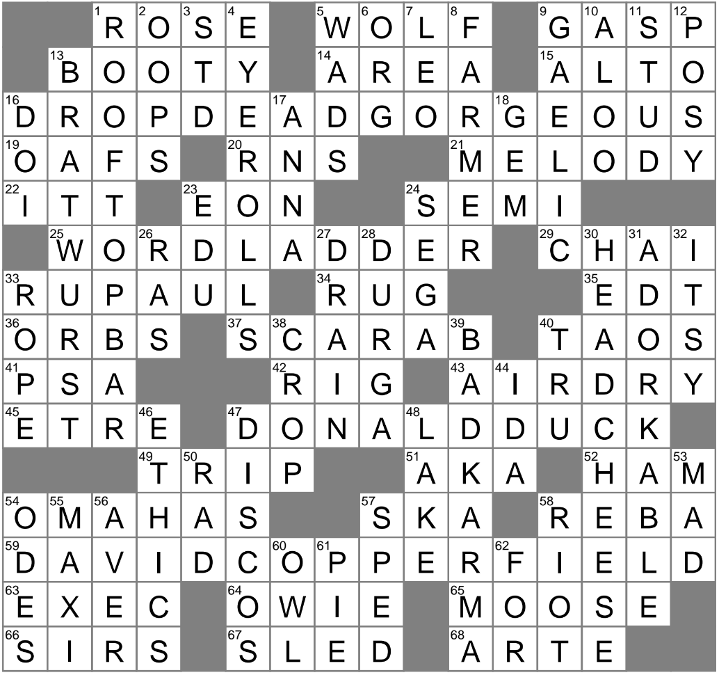 Soprano s Part Usually Crossword Clue Archives LAXCrossword