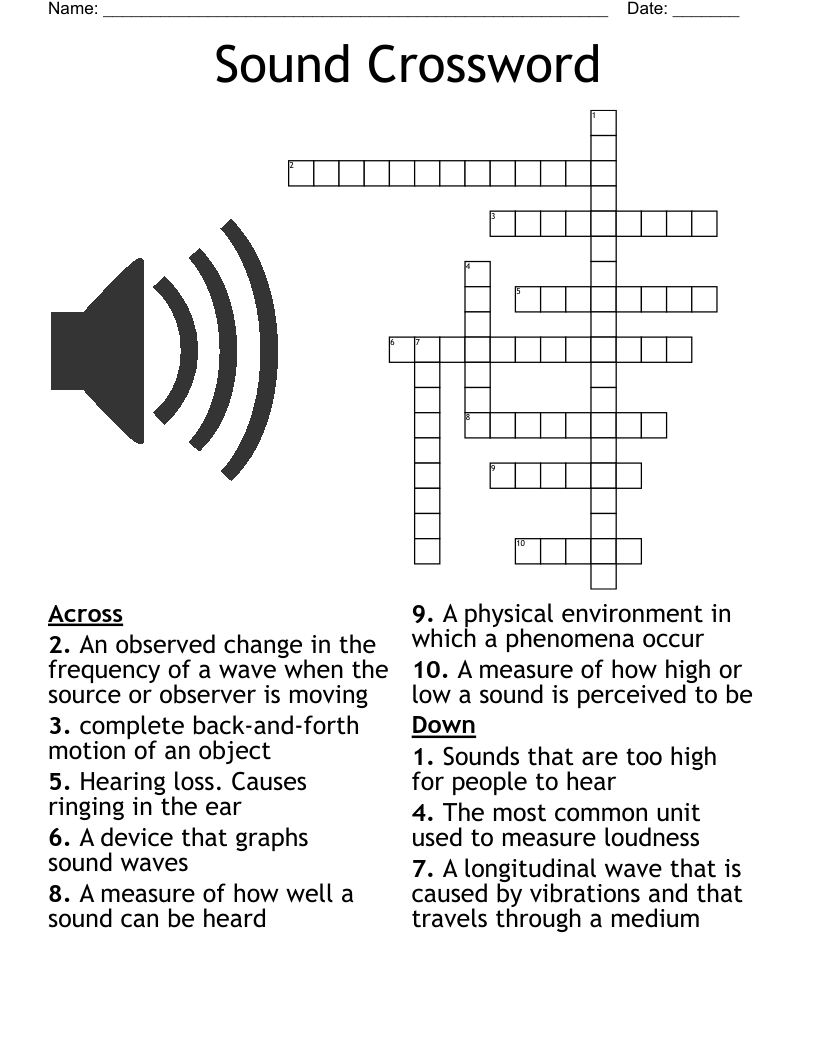 Sound Crossword WordMint Sound Crossword WordMint