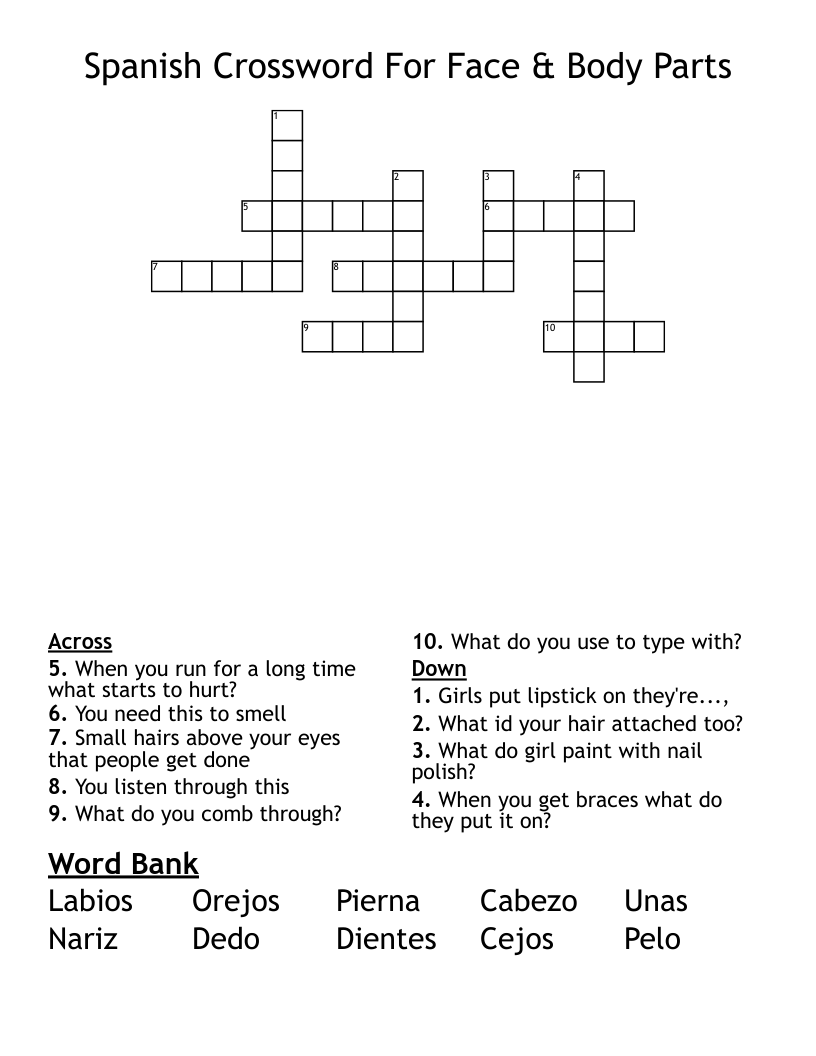 facelift a face crossword clue 6 letters