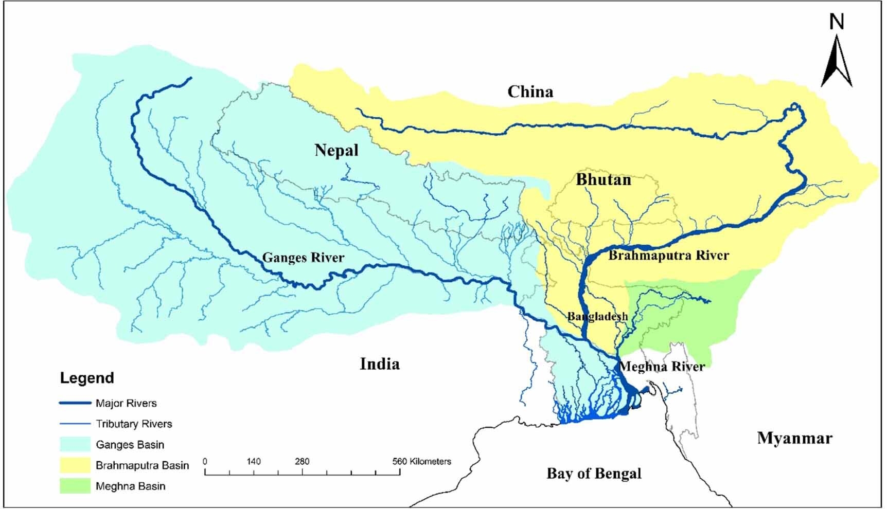 river through six asian countries