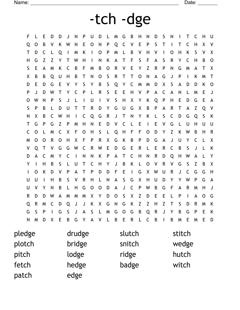 Tch dge Word Search WordMint Tch dge Word Search WordMint