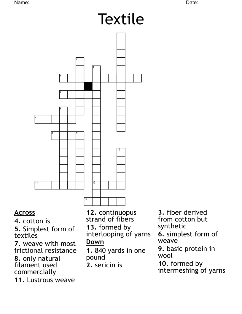 apparel crossword puzzle clue