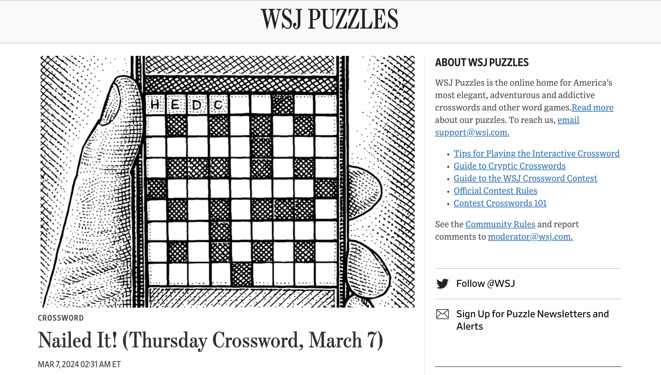 wsj crossword puzzle answers today wsj crossword puzzle answers today
