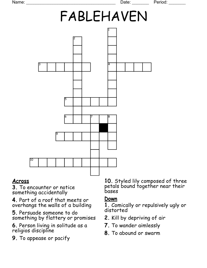 The Great Escape Crossword WordMint