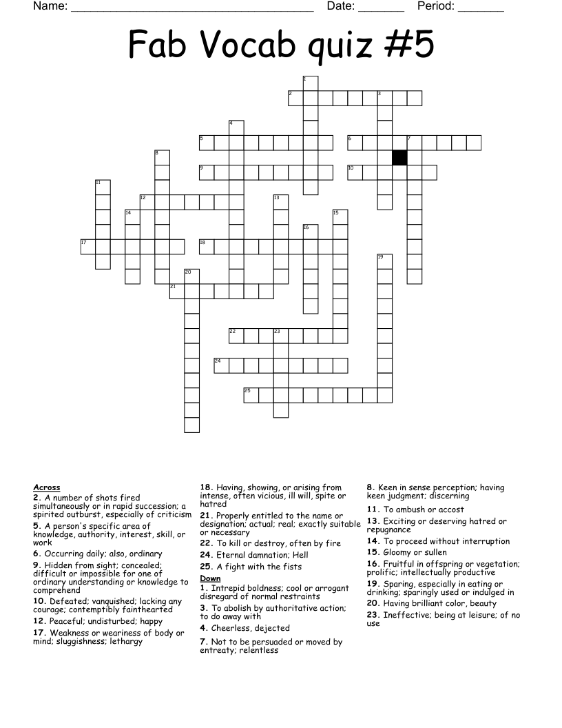 The Masque Of The Red Death Crossword WordMint