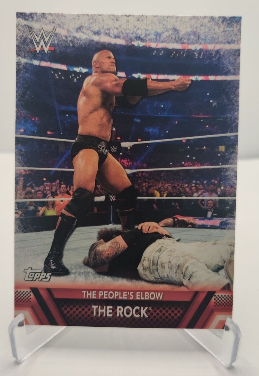 The Rock 2017 Topps WWE Then Now Forever F 7 Finishers Signatures Moves Price Guide Sports Card Investor