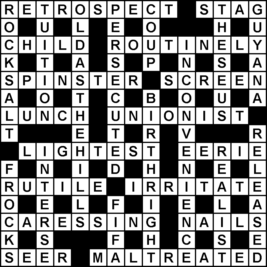 The Stickler Weekly 127 Solution Australian Crosswords