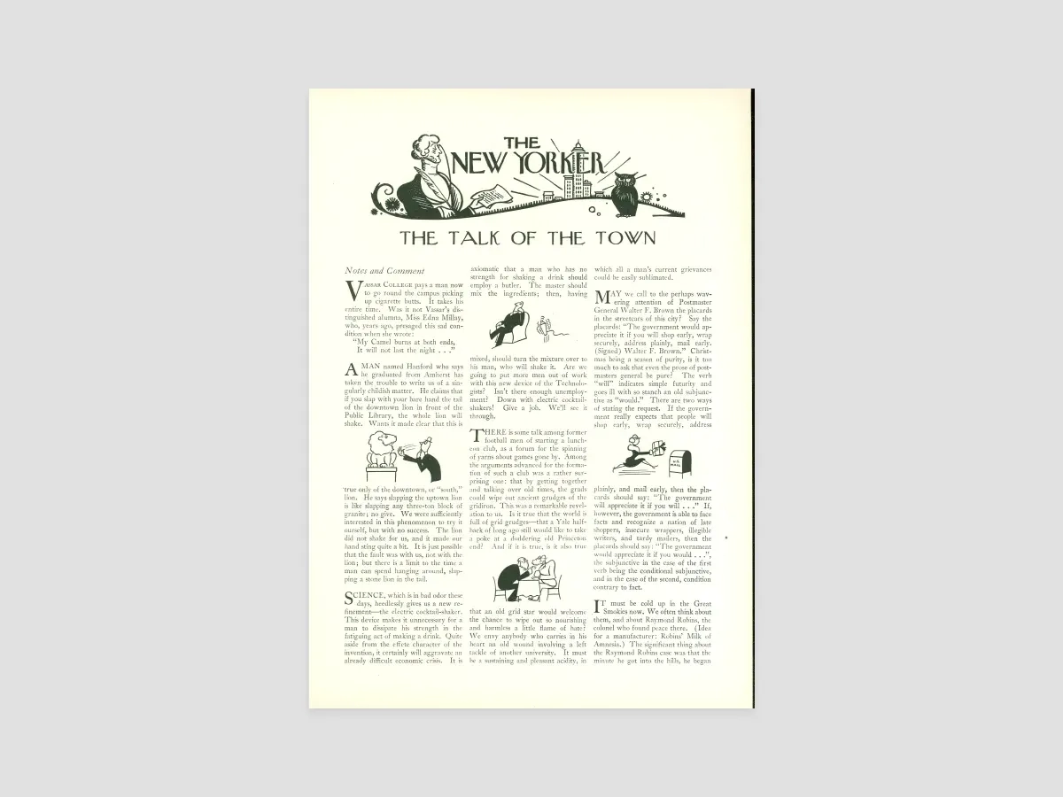 The Talk Of The Town The New Yorker