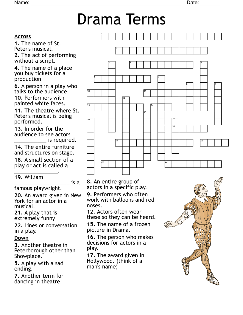 Theatre Words Crossword WordMint Theatre Words Crossword WordMint