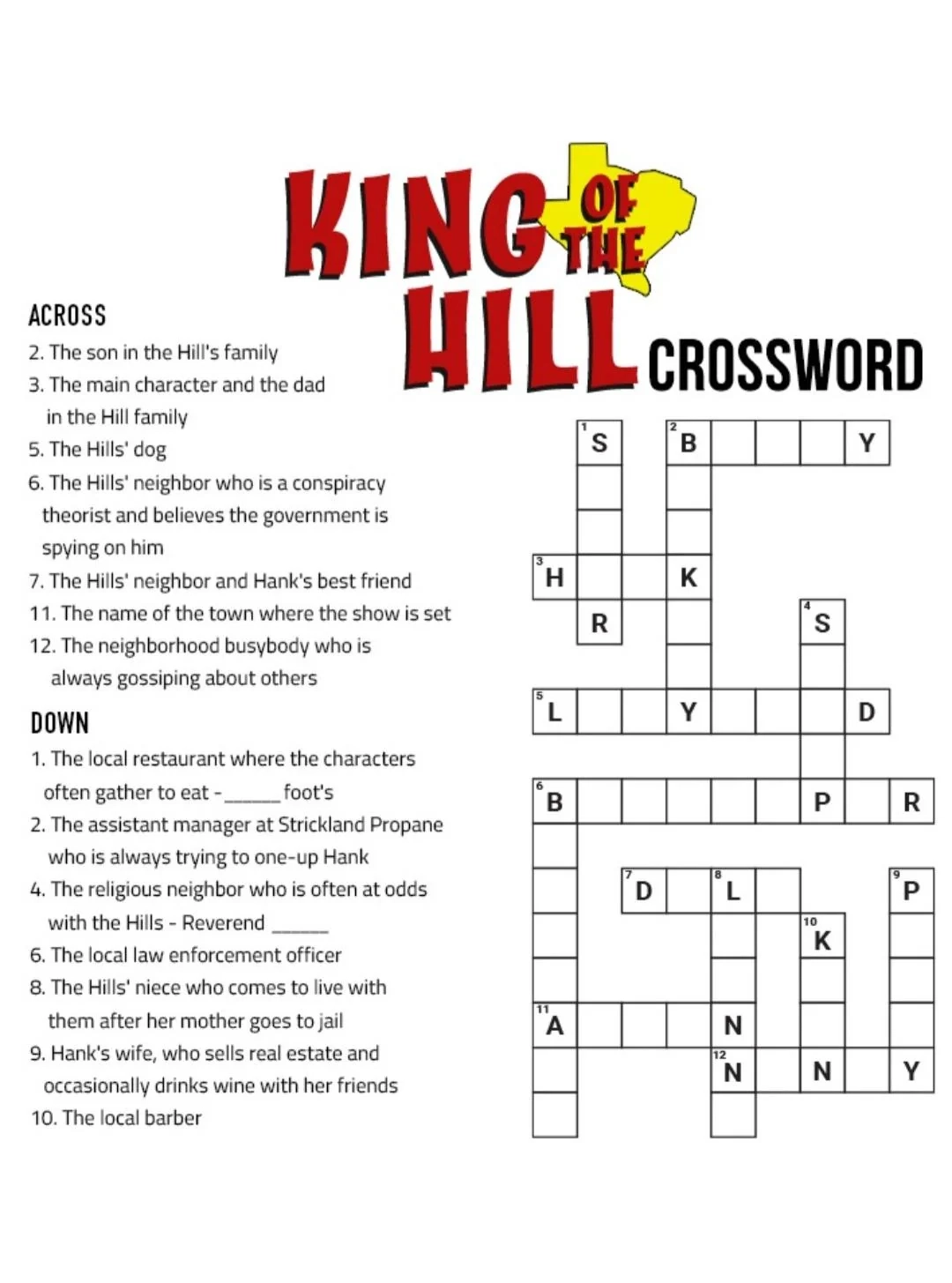 Thought Y all Would Enjoy This Nonsensical Crossword That I Was Suggested On Instagram R KingOfTheHill