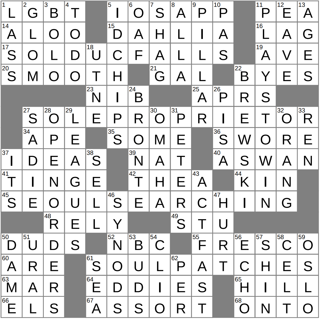 Thrilling Pair Crossword Clue Archives LAXCrossword