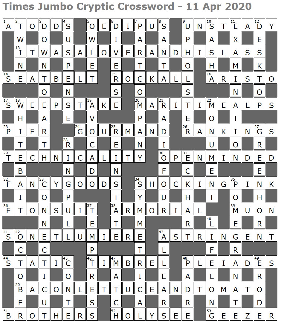 Times Jumbo Cryptic Crossword 1433 Lucian Poll s Web Ramblings