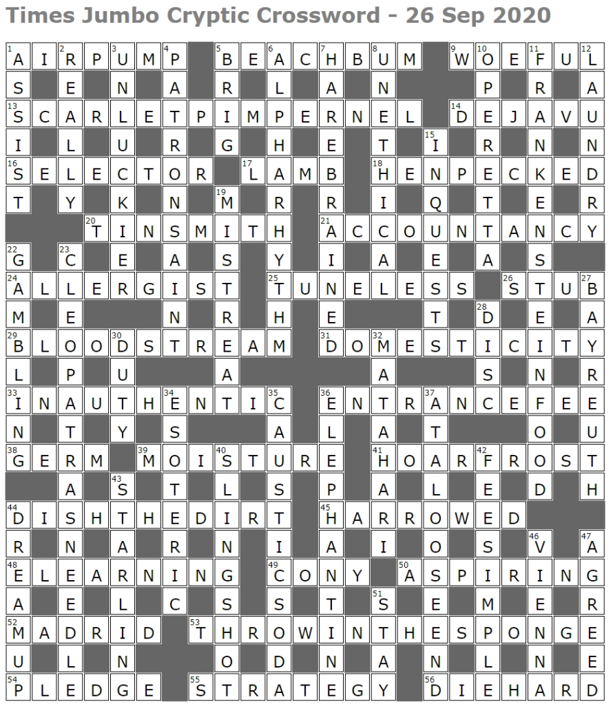 Times Jumbo Cryptic Crossword 1461 Lucian Poll s Web Ramblings