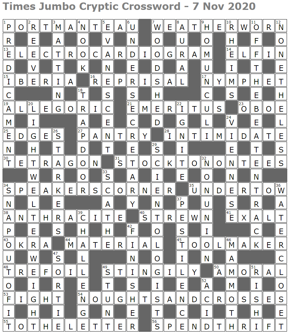 Times Jumbo Cryptic Crossword 1467 Lucian Poll s Web Ramblings