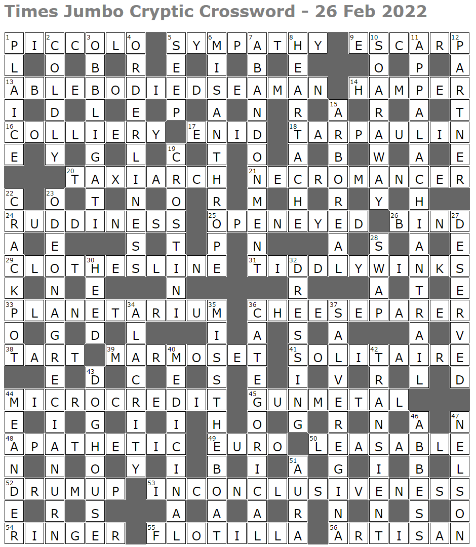 Times Jumbo Cryptic Crossword 1543 Lucian Poll s Web Ramblings