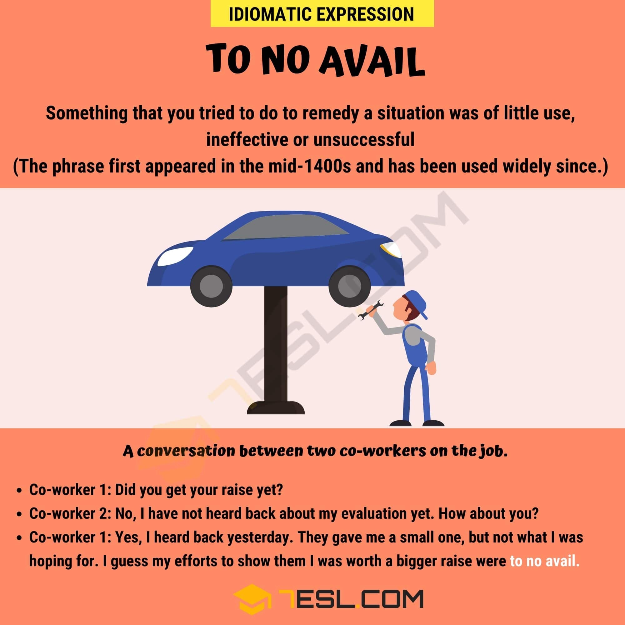 To No Avail Meaning Origin And Examples 7ESL