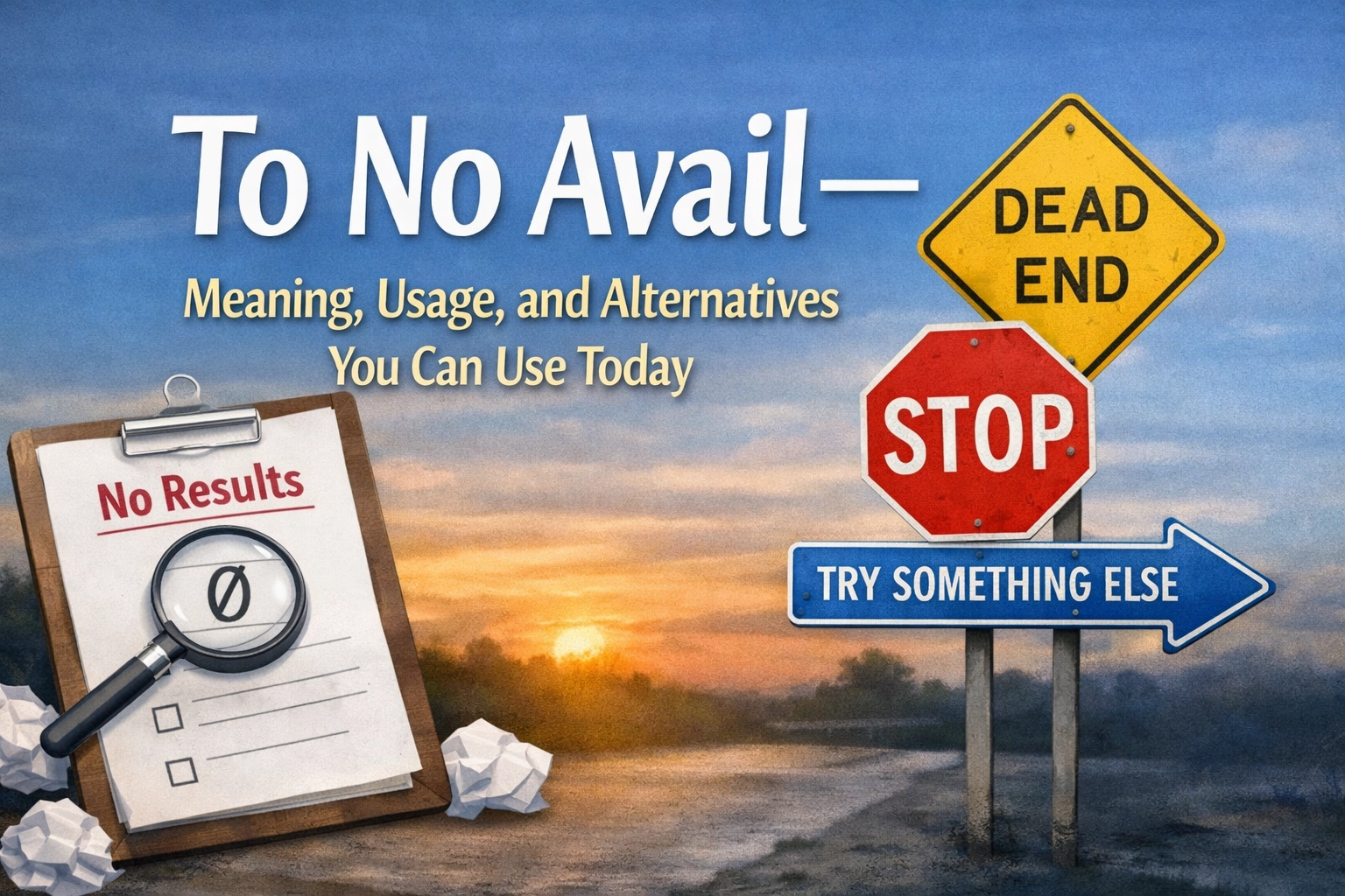 but to no avail meaning