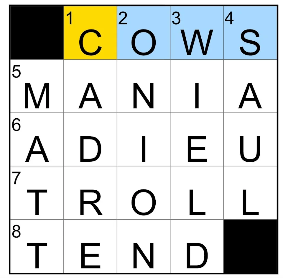 Today s NYT Mini Crossword Answers For Thursday Aug 14
