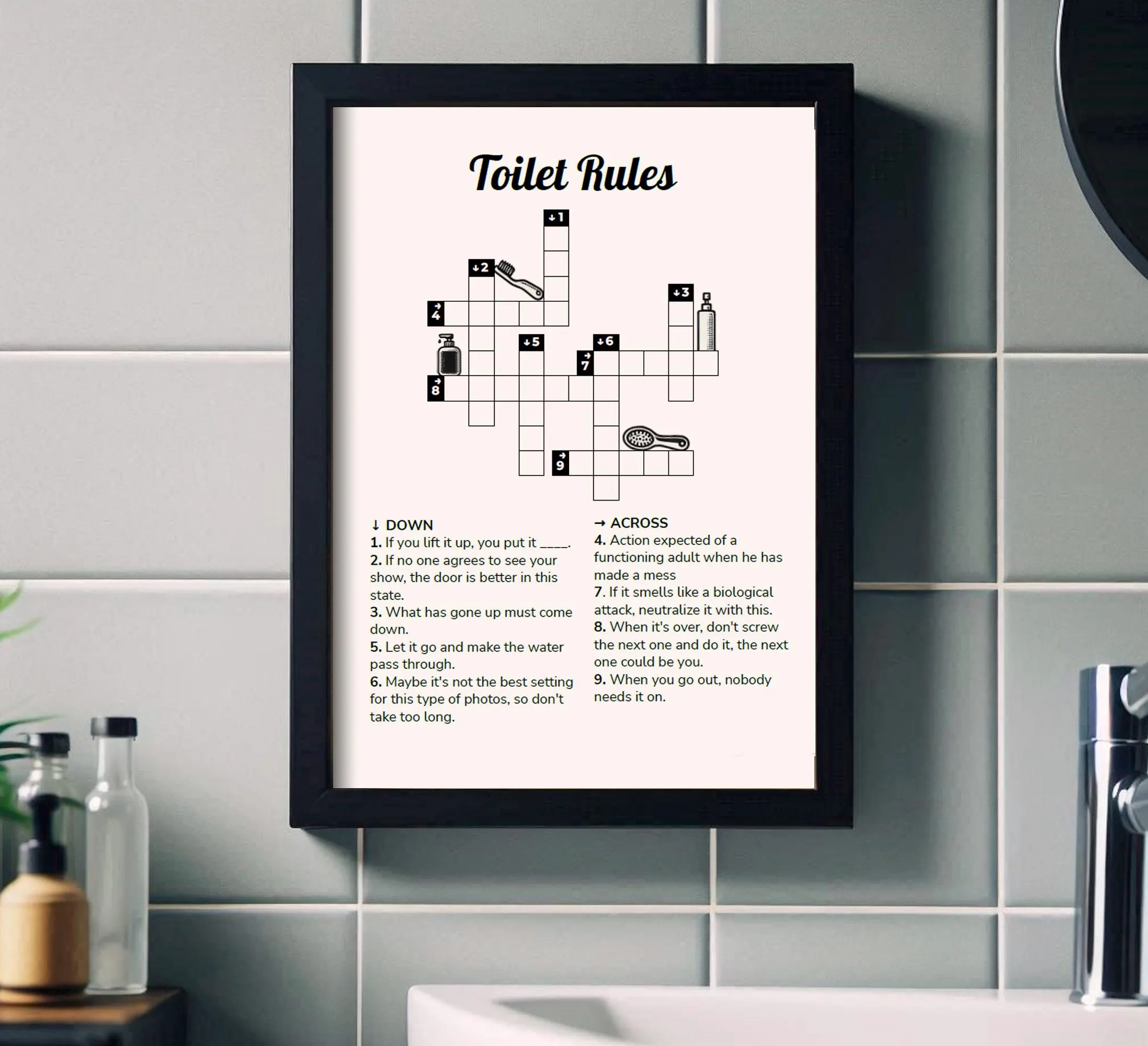 Toilet Rules Crossword Printable In 4 Sizes A Funny Toilet Game To Forget The Phone And Remember To Flush The Toilet Guest Bathroom Decor Etsy Toilet Rules Crossword Printable In 4 Sizes A Funny Toilet Game To Forget The Phone And Remember To Flush The Toilet Guest Bathroom Decor Etsy