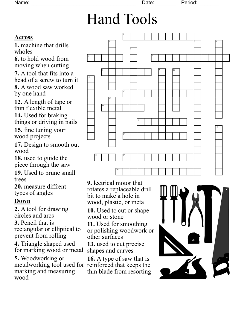 Tools Crossword WordMint