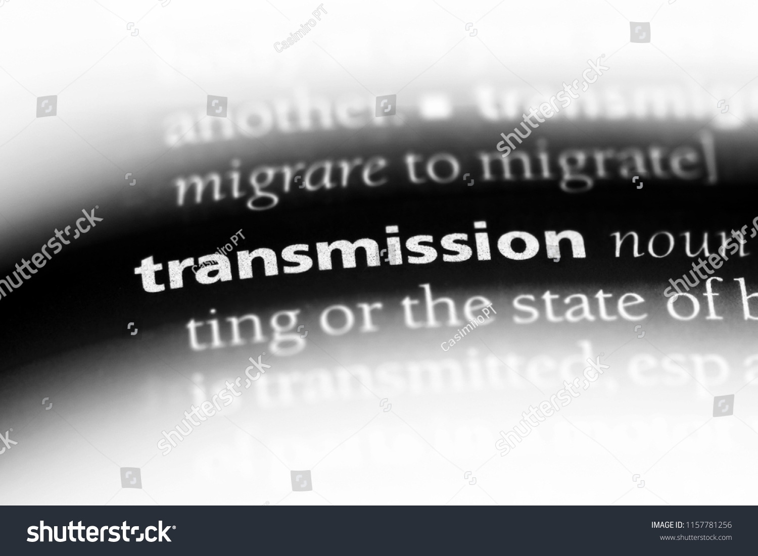 Transmission Word Dictionary Transmission Concept Stock Photo 1157781256 Shutterstock