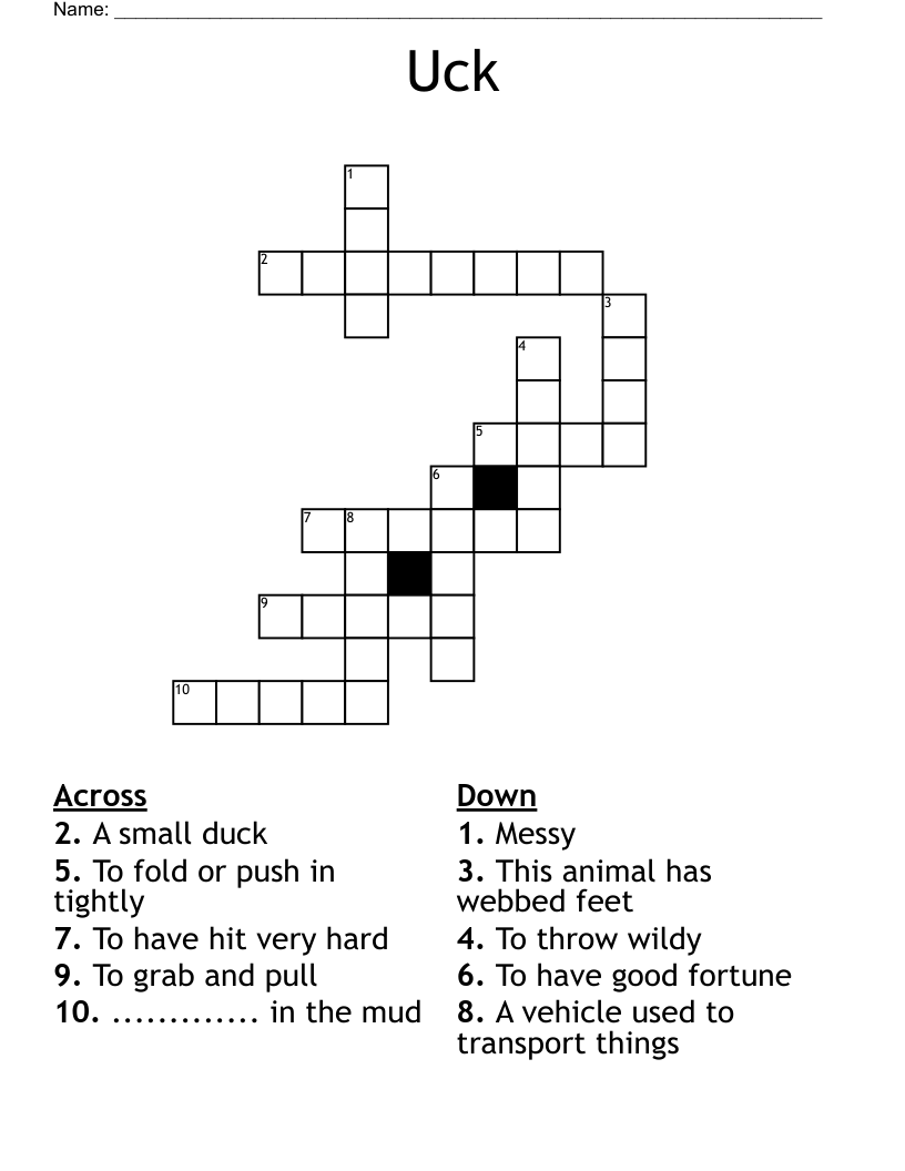 Uck Crossword WordMint