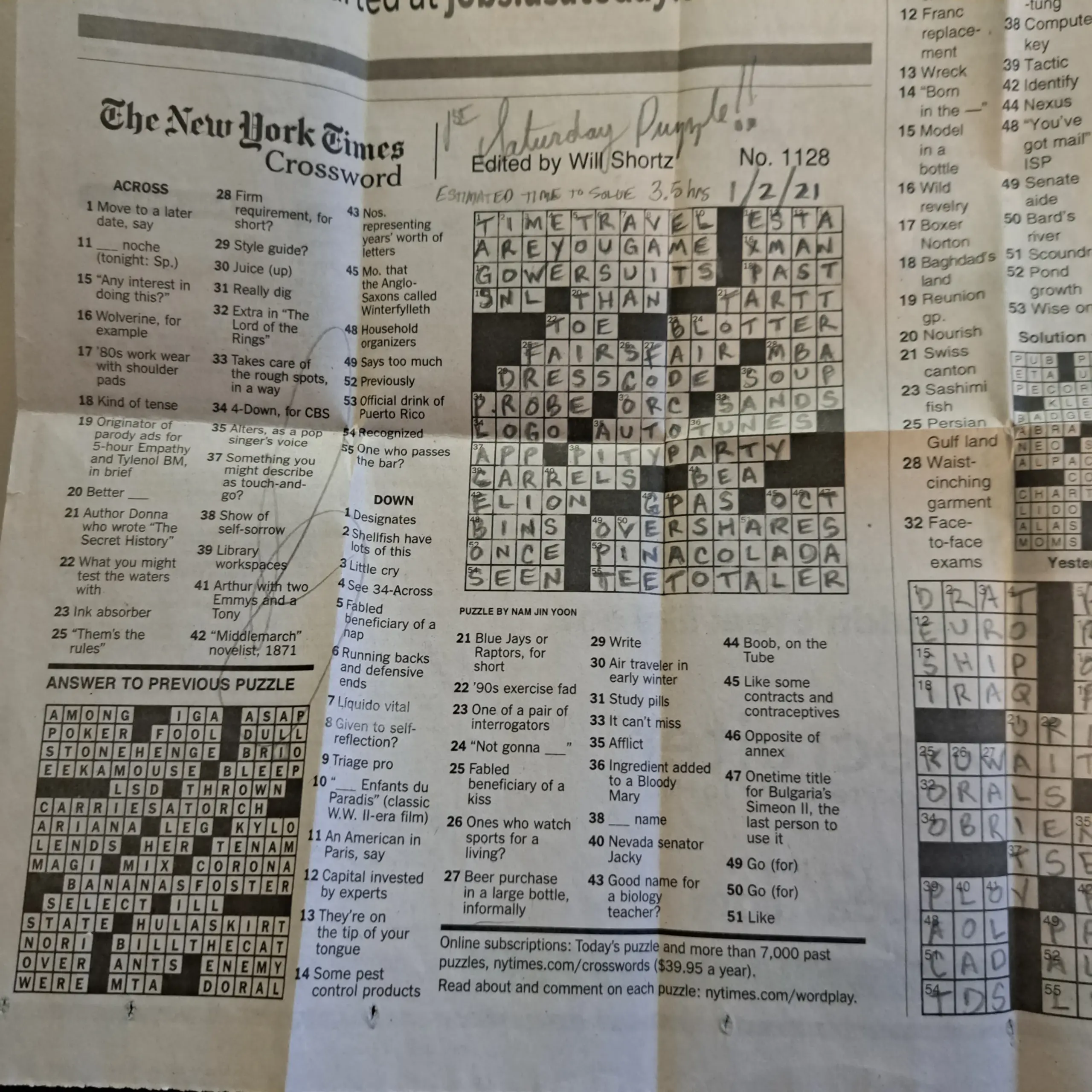 Unassisted Puzzle Solving How Difficult Is It R NYTCrossword