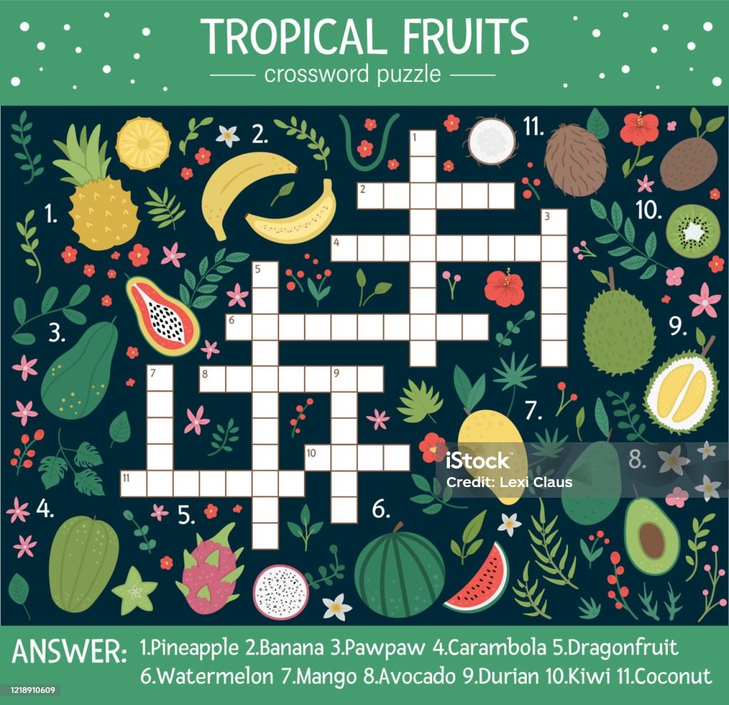 tropical fruit crossword clue