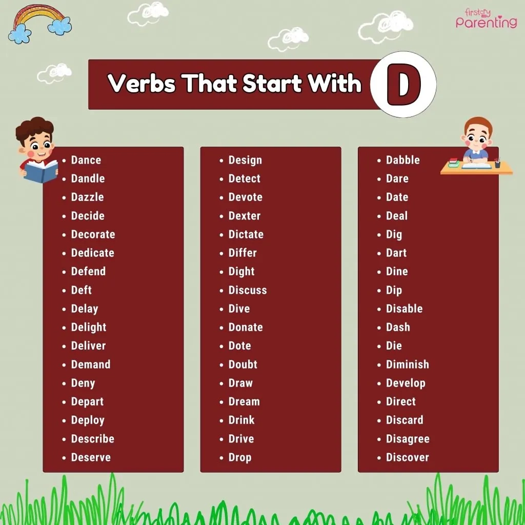 Verbs That Start With D In English With Meanings Examples 