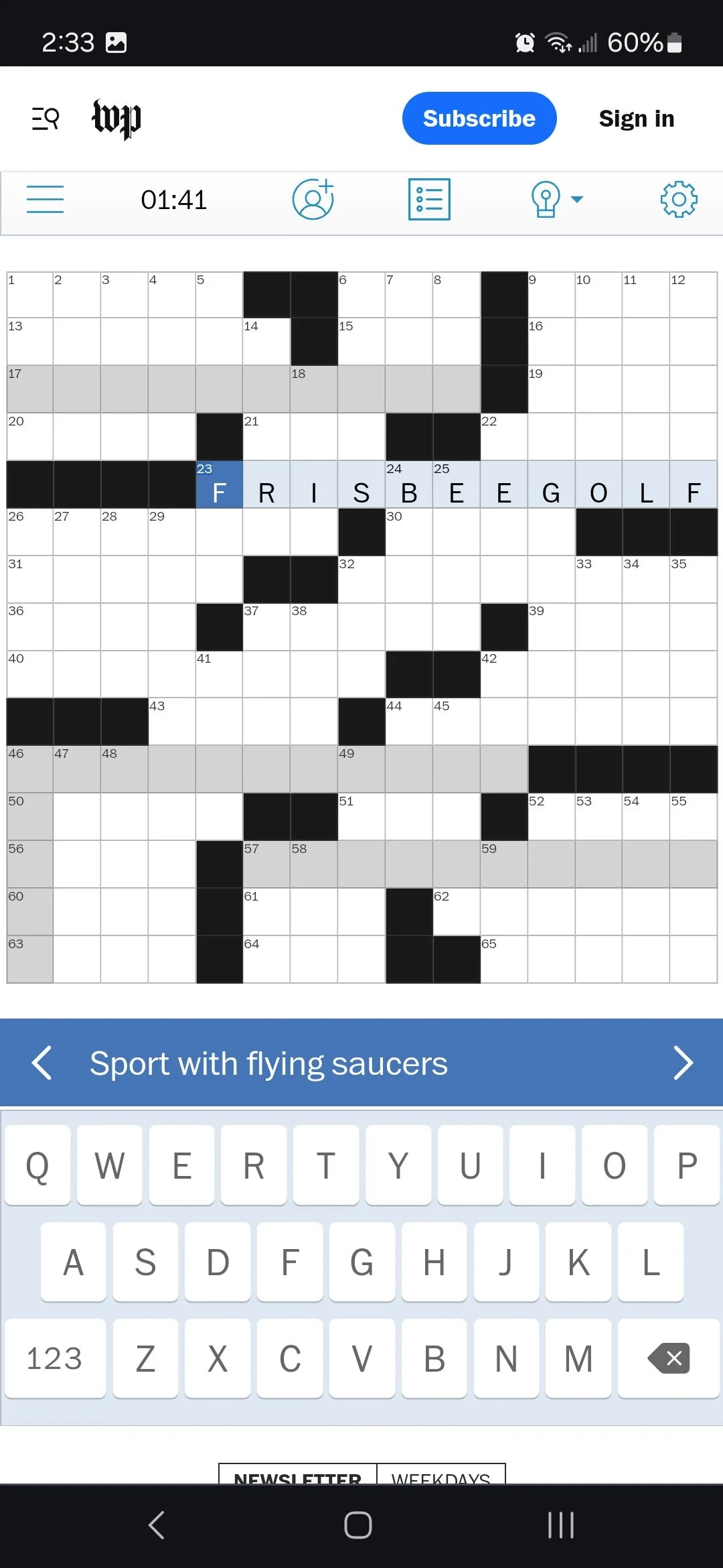 Washington Post Crossword Today Will Bother A Few People R discgolf