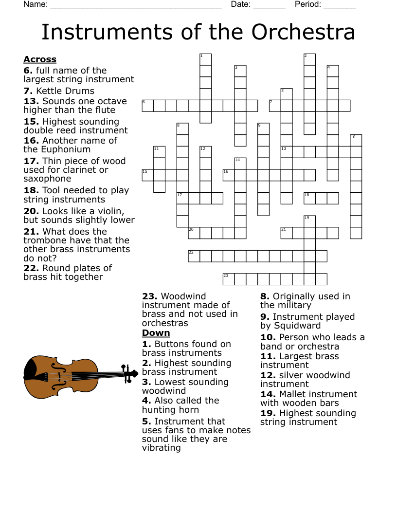 players wooden beater crossword